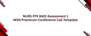 NURS FPX 6422 Assessment 1 MSN Practicum Conference Call Template